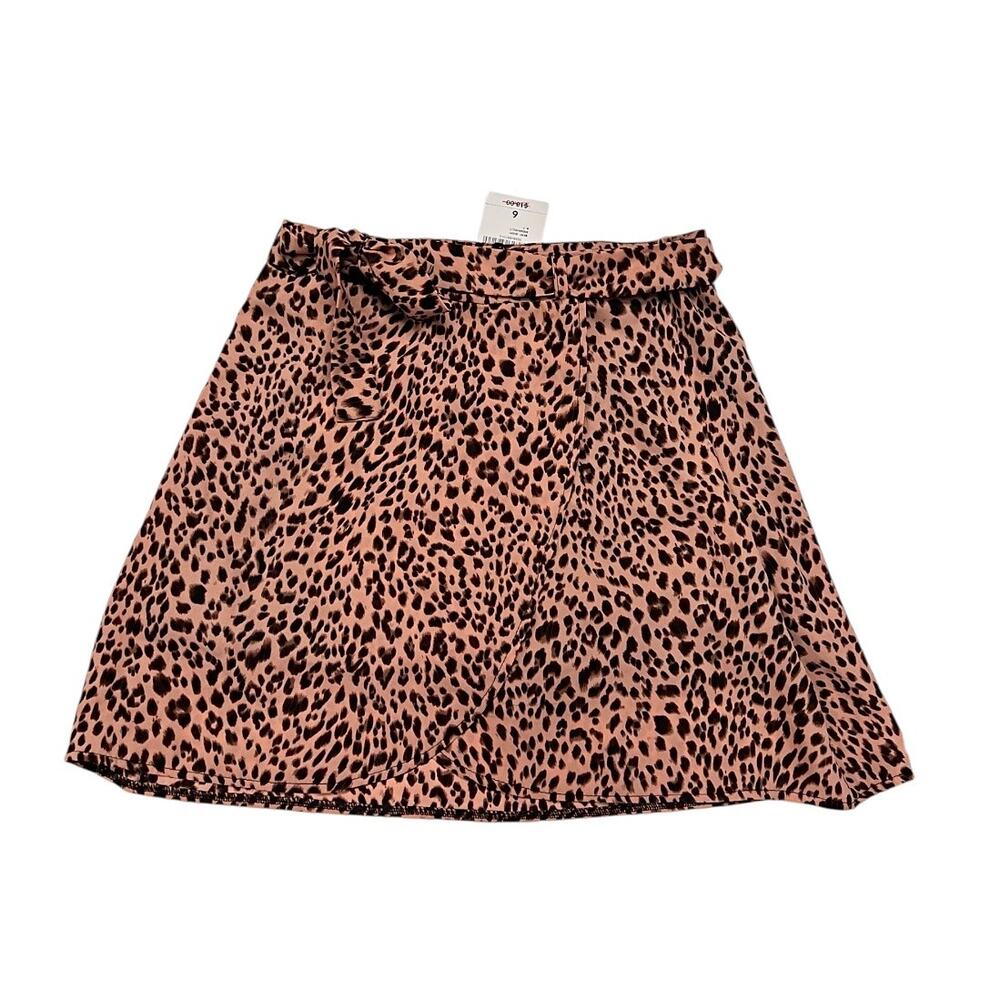 Forever 21 pink leopard Mini skirt skort new with tags casual spring boho